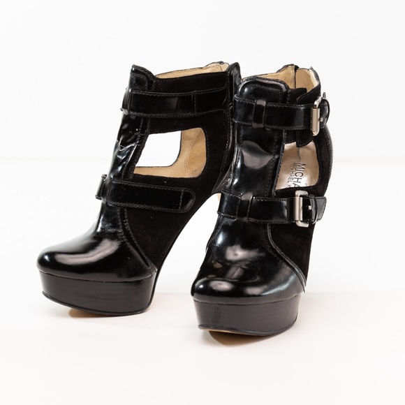 Michael Kors Black Buckle Heels 6.5 - Picture 2 of 4
